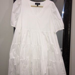 White cotton dress only worn once petite size L
